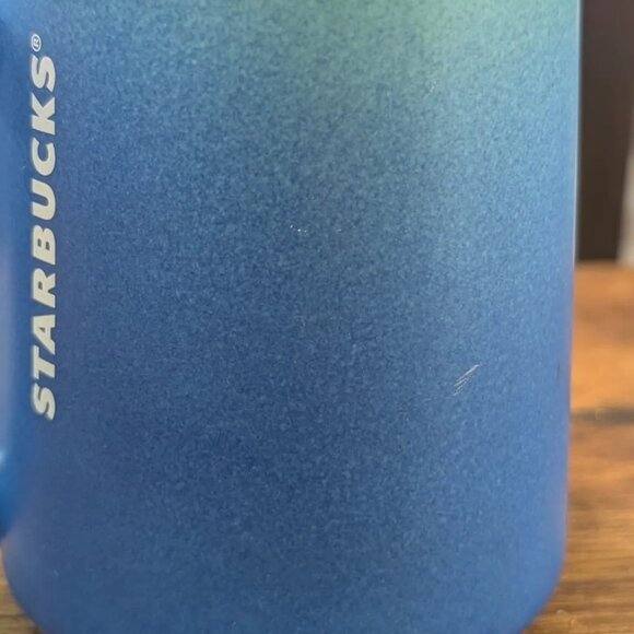 Starbucks Summer 2020 Blue Teal Green Ombre Ceramic Coffee Tea Cup Mug 14 fl oz - Picture 5 of 8